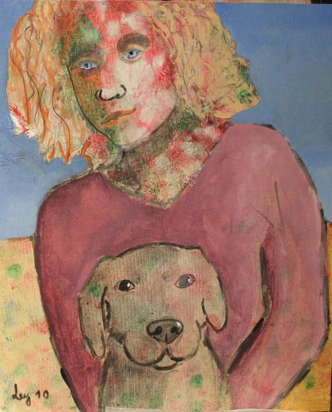 Chica y perro Chica y perro