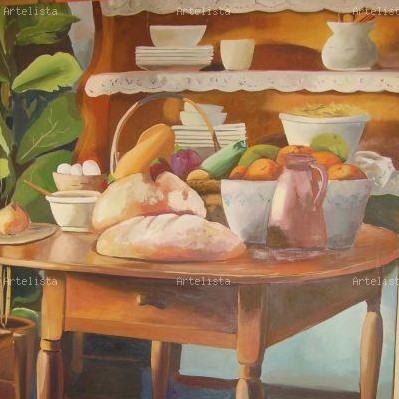 mesa con pan