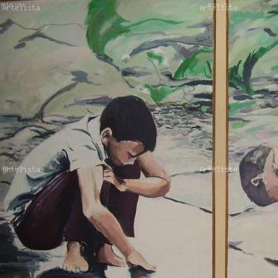 niños en el barro